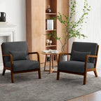 Upholstered Armchair Accent Chairs with Pillows Set of 2