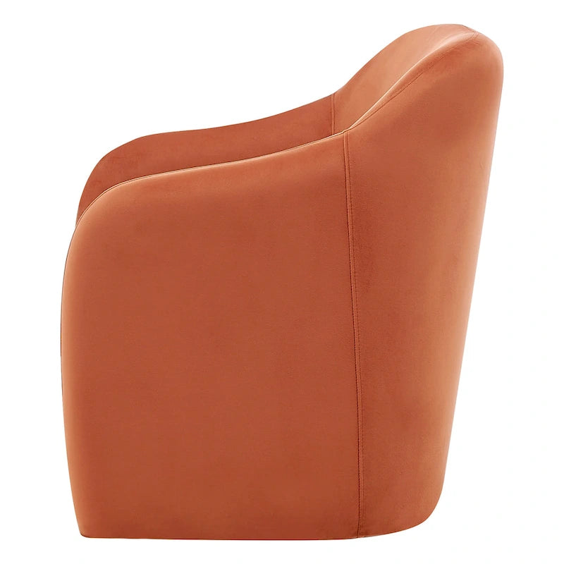 Zella Velvet Fabric Accent Arm Chair