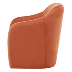 Zella Velvet Fabric Accent Arm Chair
