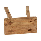 Mini sgabello vintage rettangolare in legno naturale Artissance, larghezza 11 in. - 11 W x 5 L x 9 H