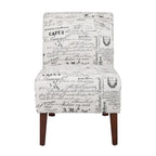 Porch & Den Bonner Written Text Print Accent Chair