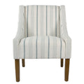 HomePop moderne Swoop-accentstoel - blauwe Calypso-streep