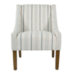 HomePop moderne Swoop-accentstoel - blauwe Calypso-streep