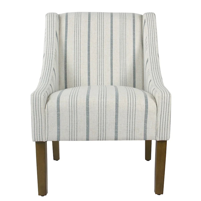 HomePop moderne Swoop-accentstoel - blauwe Calypso-streep