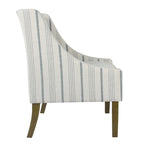 HomePop moderne Swoop-accentstoel - blauwe Calypso-streep