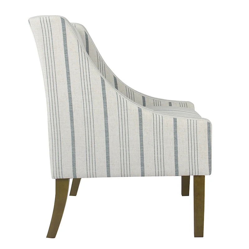 HomePop moderne Swoop-accentstoel - blauwe Calypso-streep