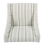 HomePop moderne Swoop-accentstoel - blauwe Calypso-streep