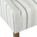 HomePop moderne Swoop-accentstoel - blauwe Calypso-streep