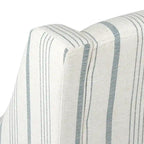 HomePop moderne Swoop-accentstoel - blauwe Calypso-streep