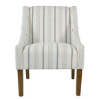 HomePop moderne Swoop-accentstoel - blauwe Calypso-streep