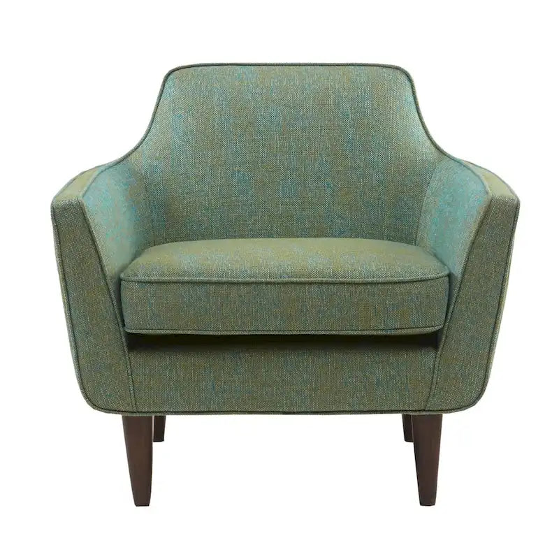 Madison Park Taye blauwe/groene fauteuil in midcenturystijl