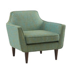 Madison Park Taye blauwe/groene fauteuil in midcenturystijl