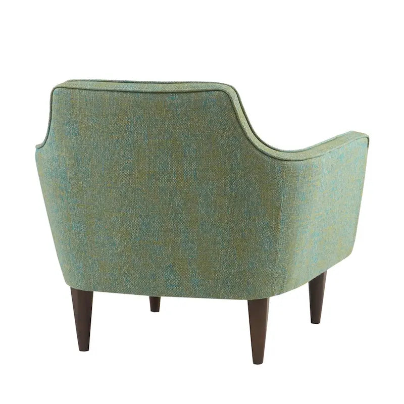 Madison Park Taye blauwe/groene fauteuil in midcenturystijl