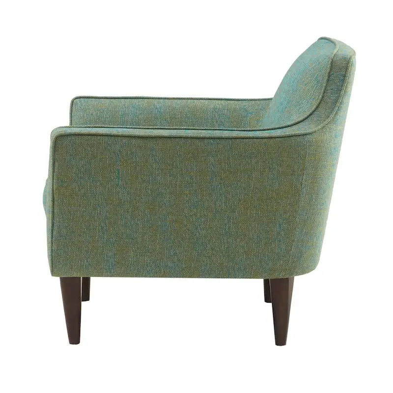 Madison Park Taye blauwe/groene fauteuil in midcenturystijl
