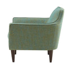 Madison Park Taye blauwe/groene fauteuil in midcenturystijl