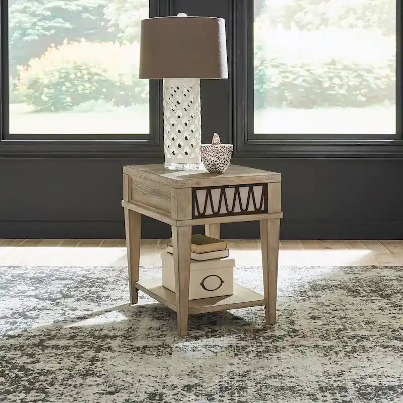 Weathered Sandstone Chairside Table