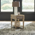 Weathered Sandstone Chairside Table