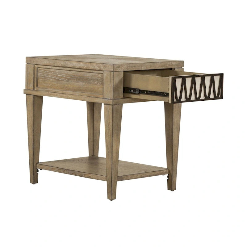Weathered Sandstone Chairside Table