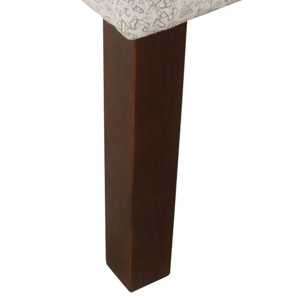 Porch & Den Lyric Swoop Arm Cream/ Gray Vintage Stencil Accent Chair