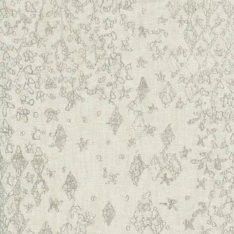 Porch & Den Lyric Swoop Arm Cream/ Gray Vintage Stencil Accent Chair