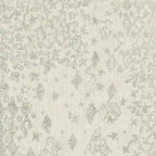 Porch & Den Lyric Swoop Arm Cream/ Gray Vintage Stencil Accent Chair