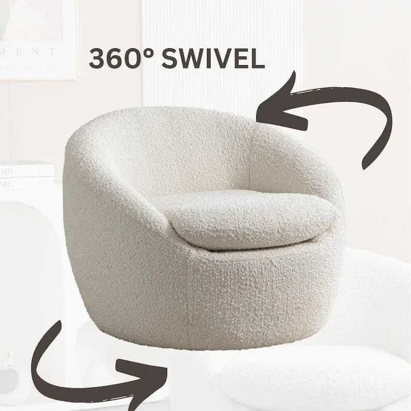 Roundhill Furniture Winnie Modern Swivel Barrel Chair