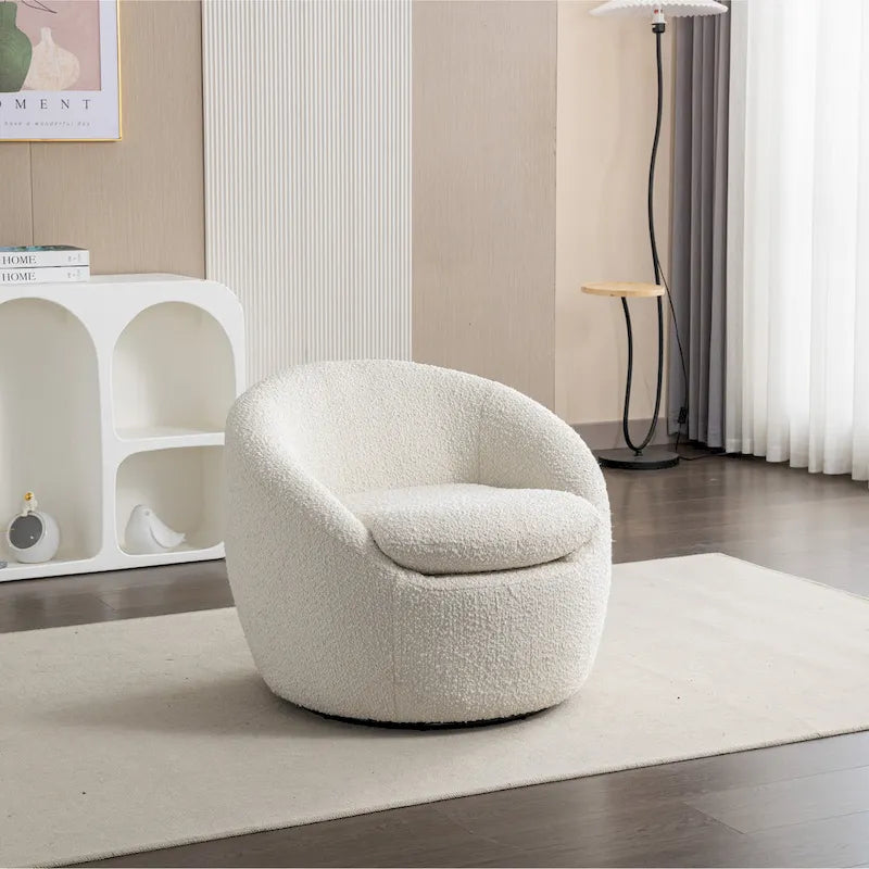 Poltrona a pozzetto girevole moderna Winnie di Roundhill Furniture