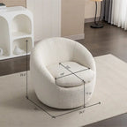 Poltrona a pozzetto girevole moderna Winnie di Roundhill Furniture