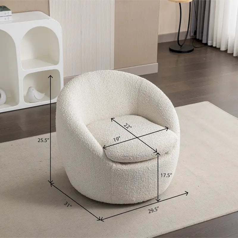 Poltrona a pozzetto girevole moderna Winnie di Roundhill Furniture