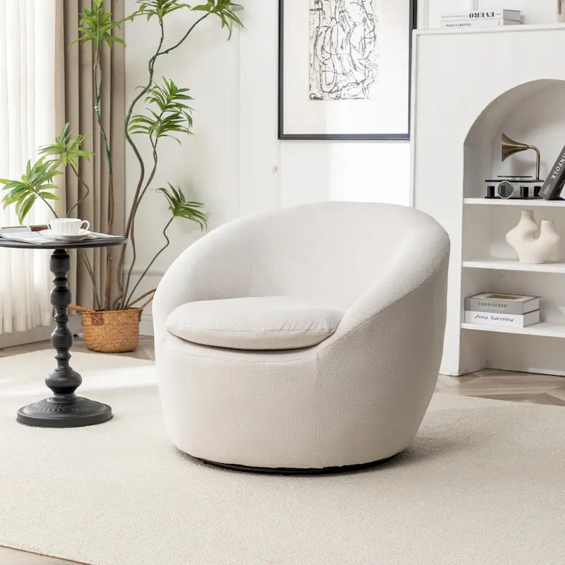 Poltrona a pozzetto girevole moderna Winnie di Roundhill Furniture