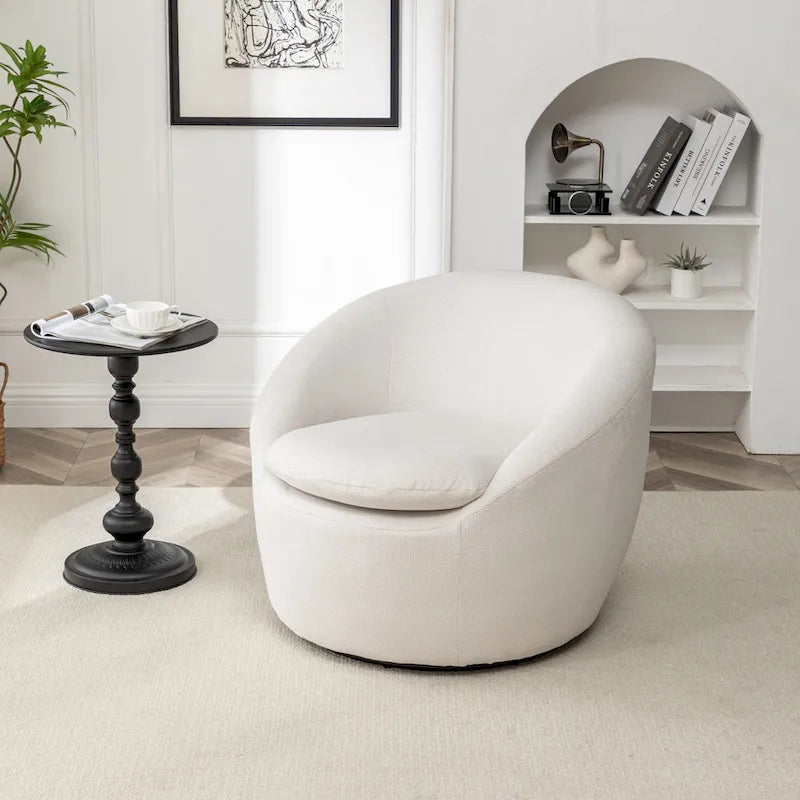 Poltrona a pozzetto girevole moderna Winnie di Roundhill Furniture