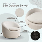 Poltrona a pozzetto girevole moderna Winnie di Roundhill Furniture