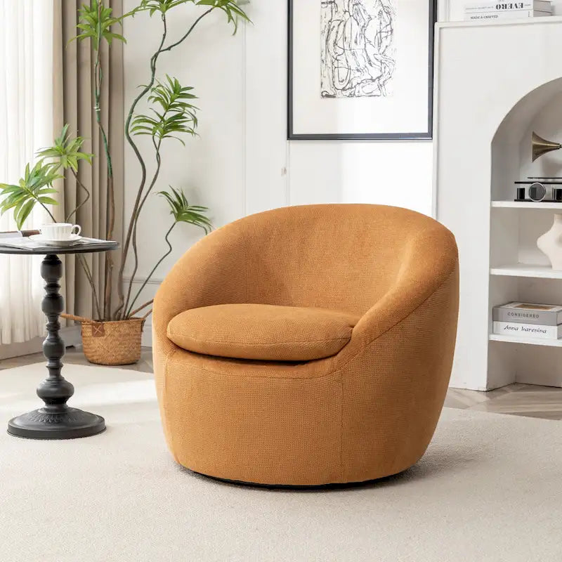 Poltrona a pozzetto girevole moderna Winnie di Roundhill Furniture
