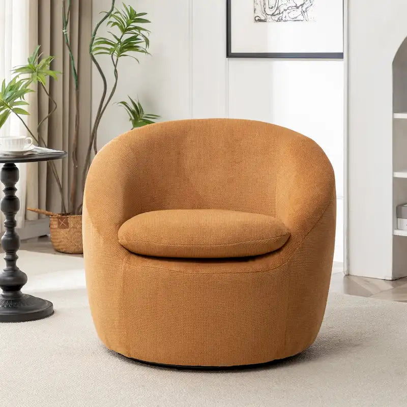 Poltrona a pozzetto girevole moderna Winnie di Roundhill Furniture