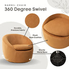 Poltrona a pozzetto girevole moderna Winnie di Roundhill Furniture