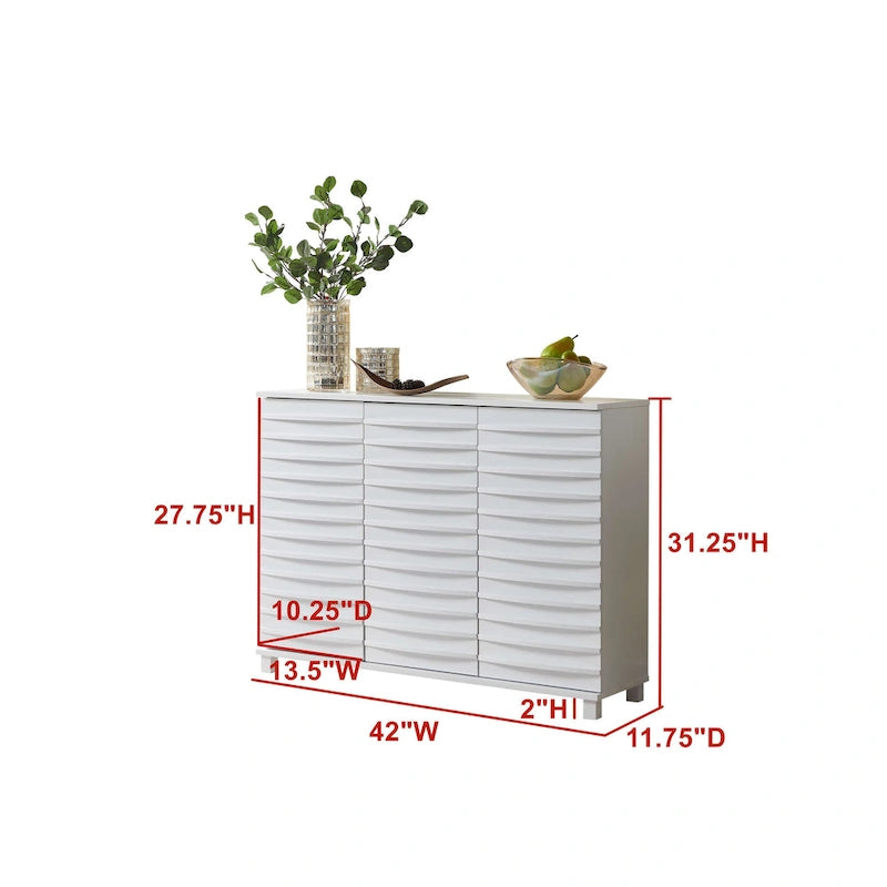 Sideboard Buffet Console Table Cabinet with Storage for Kitchen Dining Room and Living Room, White