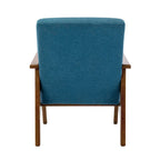 Porthos Home Sena Accent Chair With Wooden Legs & Suede Upholstery