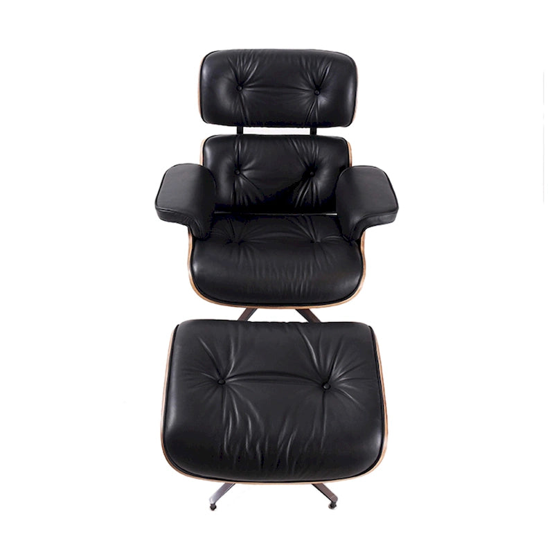 Sillón reclinable de cuero de estilo moderno de mediados de siglo