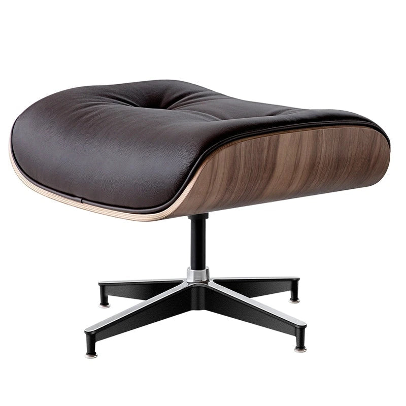 Sillón reclinable de cuero de estilo moderno de mediados de siglo