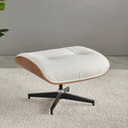 Ledersessel im modernen Mid-Century-Stil, Relaxsessel mit Liegefunktion