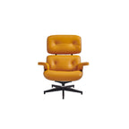Ledersessel im modernen Mid-Century-Stil, Relaxsessel mit Liegefunktion