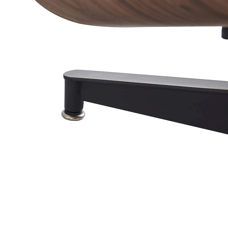 Ledersessel im modernen Mid-Century-Stil, Relaxsessel mit Liegefunktion