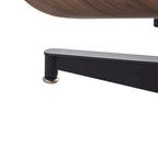 Ledersessel im modernen Mid-Century-Stil, Relaxsessel mit Liegefunktion