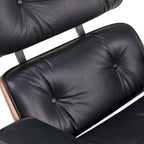 Ledersessel im modernen Mid-Century-Stil, Relaxsessel mit Liegefunktion