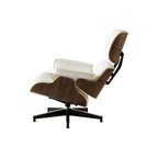 Ledersessel im modernen Mid-Century-Stil, Relaxsessel mit Liegefunktion