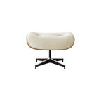Ledersessel im modernen Mid-Century-Stil, Relaxsessel mit Liegefunktion