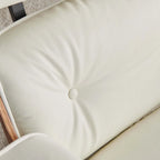 Ledersessel im modernen Mid-Century-Stil, Relaxsessel mit Liegefunktion