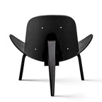 Mid-Century Style Shell Chair Upholstered Leather Lounge Chair