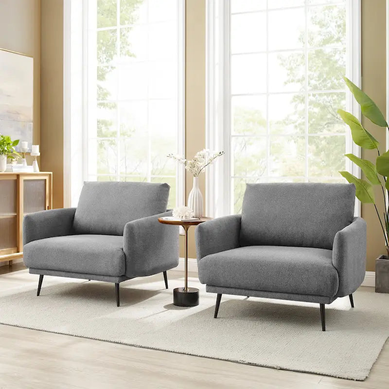 Sillón extragrande Karaka de 37.5W, sofá de descanso y silla decorativa (juego de 2)