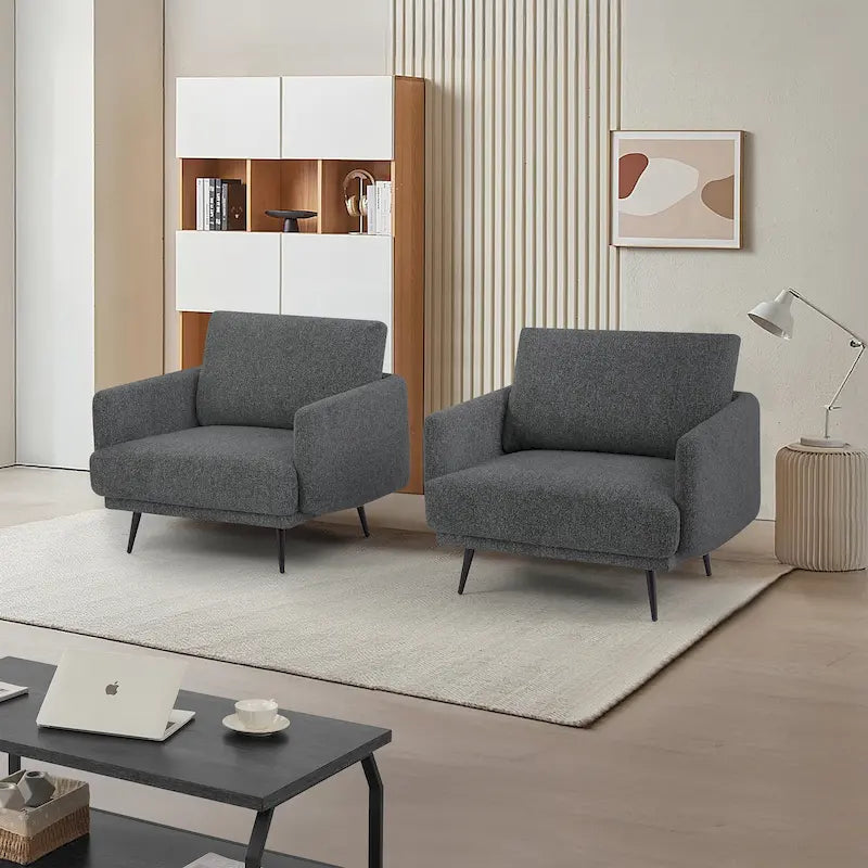 Sillón extragrande Karaka de 37.5W, sofá de descanso y silla decorativa (juego de 2)